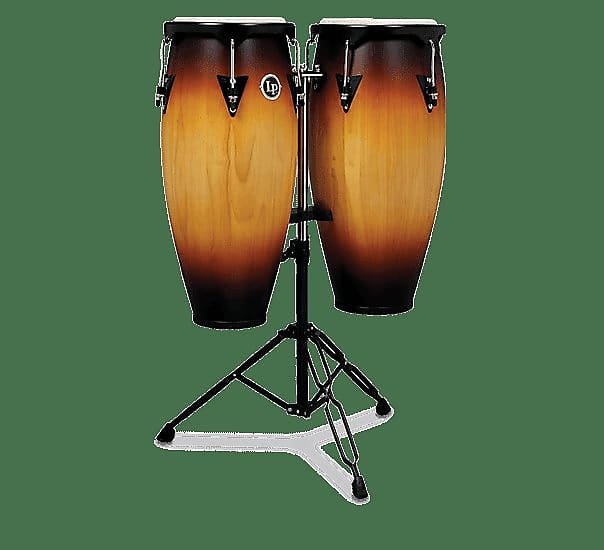 Ensemble de congas LP Latin Percussion LP646NY-VSB City Series avec support