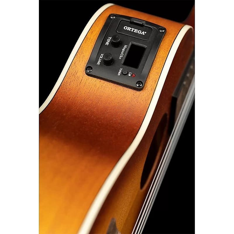 Ortega Guitars RUDAWN-CE Earth Series Concert A/E Ukulele in Dawn Sunburst