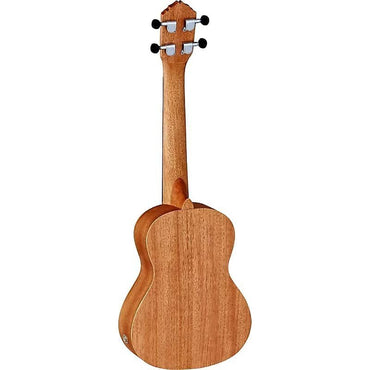 Ukelele electroacústico de concierto de la serie Timber RFU11SE de Ortega Guitars con funda de transporte