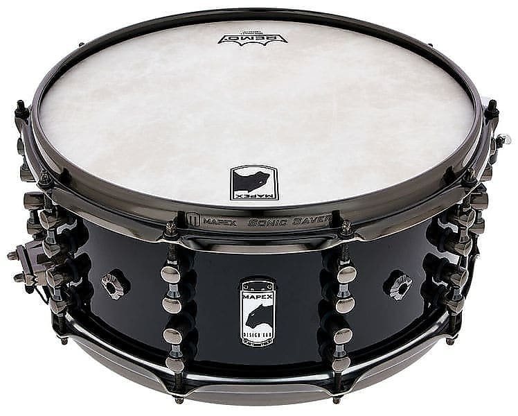 Caja Mapex de 6 x 14" con el logo de Jeff Hamilton, Black Panther, "Maximus" Design Lab