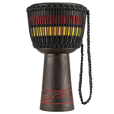 Djembe de madera negra afinado con cuerda estilo africano original Meinl ADJ7-XL de 13"