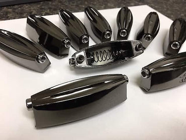 Lot de 10 - Cosses de caisse claire à double extrémité Slingerland Radio King Black Nickel Streamline