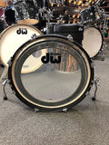 DW DDBD0320BLCR Design Series 3x20" Pancake Bass Drum in Satin Black w/ Hoop Clamp Spurs