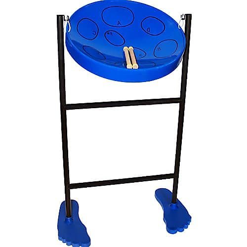Kit listo para usar Panyard W1058 Jumbie Jam Blue Steel Drum con patas divertidas