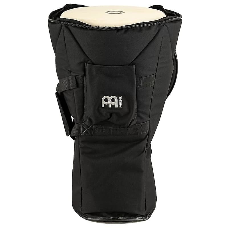 Djembe de madera marrón afinado con cuerda estilo africano original Meinl ADJ2-L+Bag de 12" con funda de transporte
