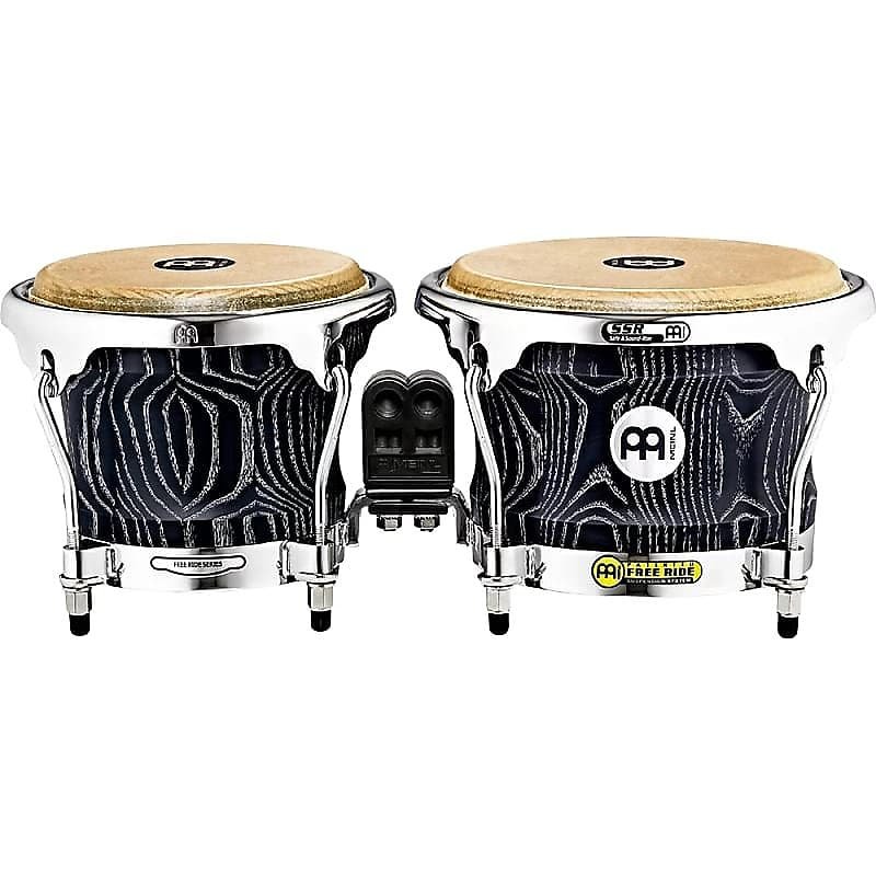 Bongos en bois Meinl WB400VBK-M 7" et 8,5" Woodcraft Series en noir vintage