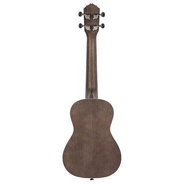 Ukelele de concierto serie Earth de Ortega Guitars RUCOAL en negro transparente con video de demostración