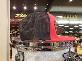 Bentley's Drum Shop Trucker Snapback Hat in Red and Black