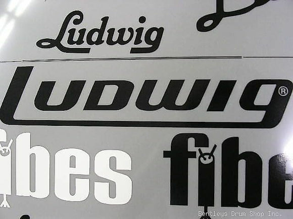 Ludwig Black Late 70's/80's - current Logo Replacement Sticker (Hi Quality 3M!)