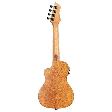 Ukulélé de concert A/E Ortega Guitars RUMG-CE Horizon Series en satin naturel avec housse de transport et vidéo