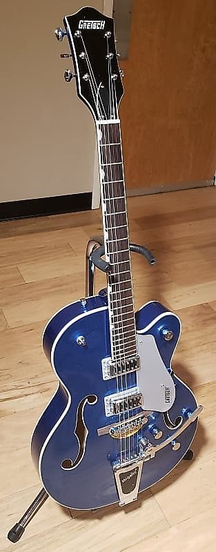 Guitare électrique Gretsch G5420T Electromatic Hollow Body Single-Cut avec Bigbsy en Fairline Blue *EN STOCK*