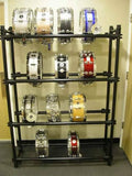 Four Row Snare Drum Display Rack Shelf - Works With ALL Brands