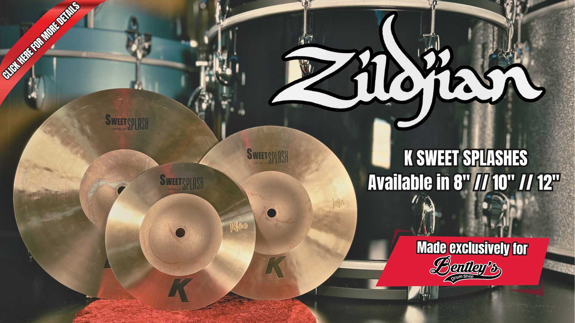 Bentley's Exclusive Zildjian K Sweet Splashes