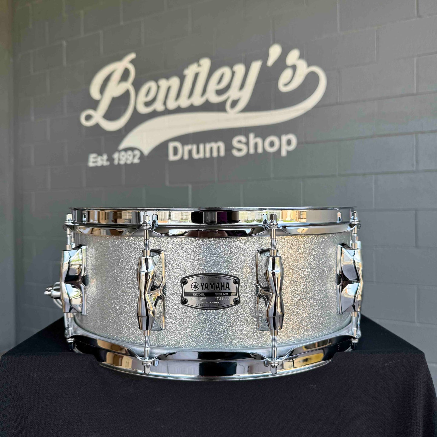 ~NEW!~ Yamaha Recording Custom 5.5x14 Snare Drum in Silver Sparkle Lacquer