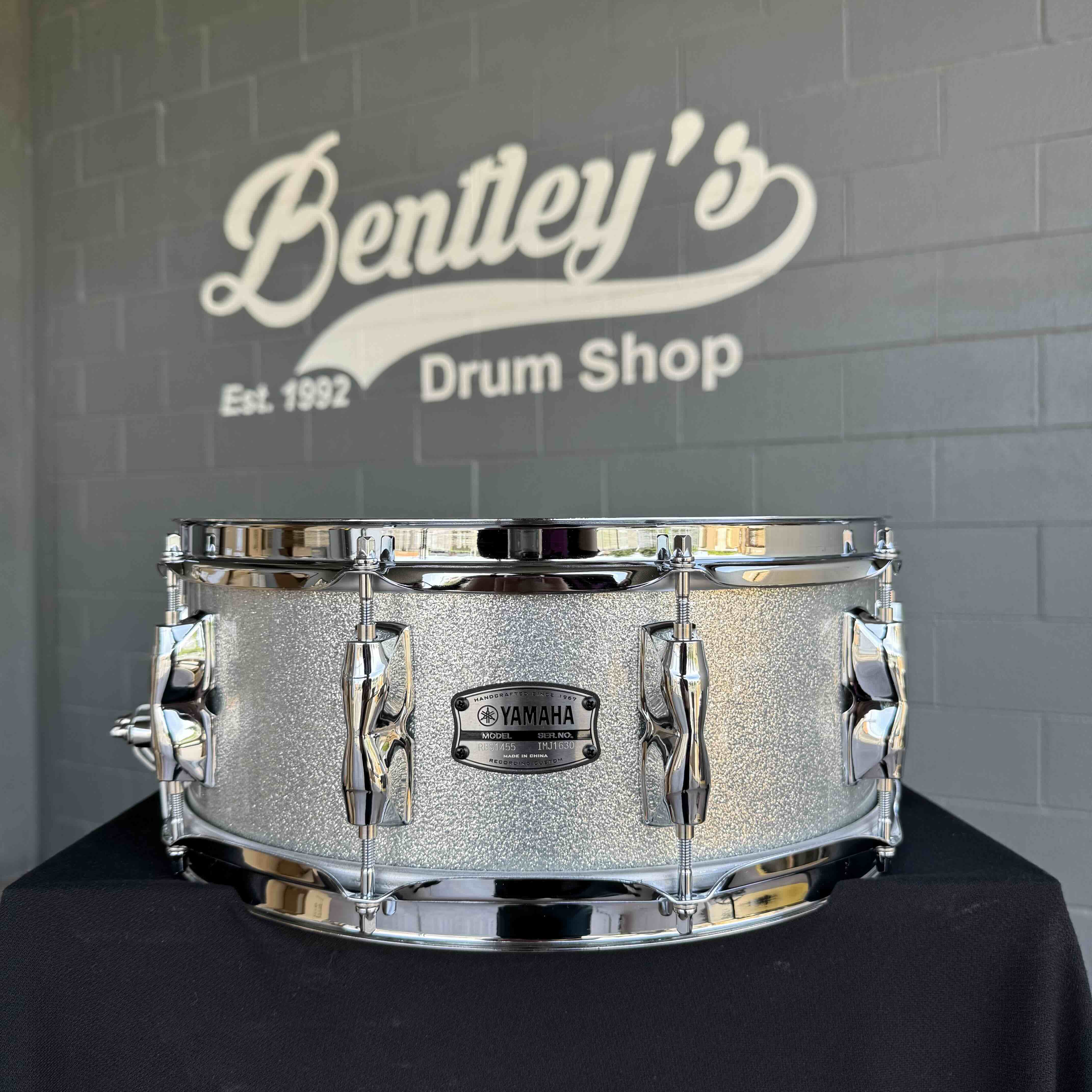 ~NEW!~ Yamaha Recording Custom 5.5x14 Snare Drum in Silver Sparkle Lacquer