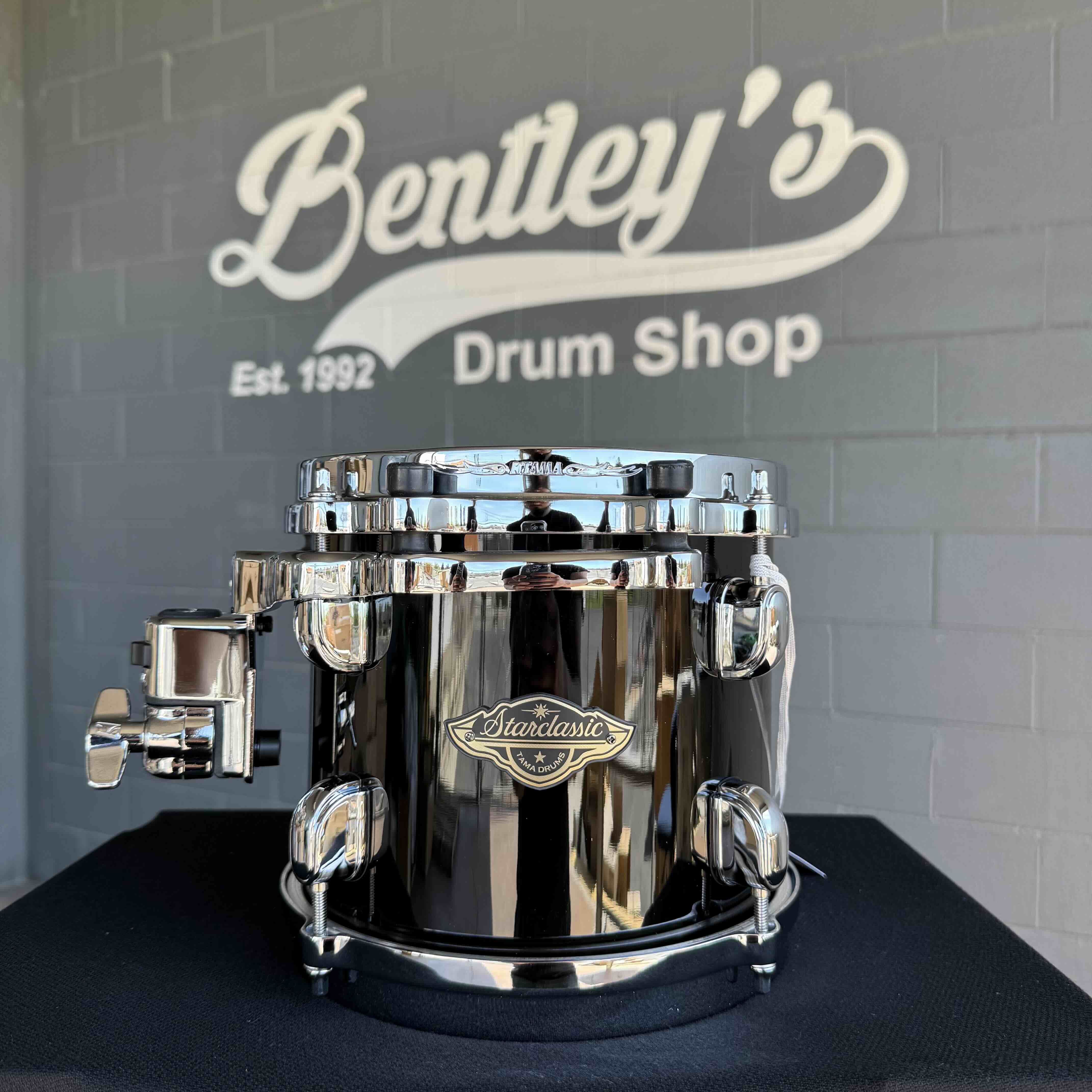 TAMA Starclassic Walnut/Birch 7x8 Rack Tom in Piano Black Lacquer with Chrome Hardware