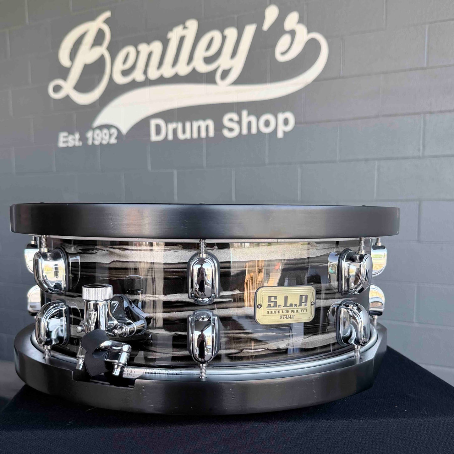 ~LIMITED EDITION~ Tama S.L.P Studio Maple 5.5x14 Snare Drum in Charcoal Oyster w/ Gloss Black Wood Hoops
