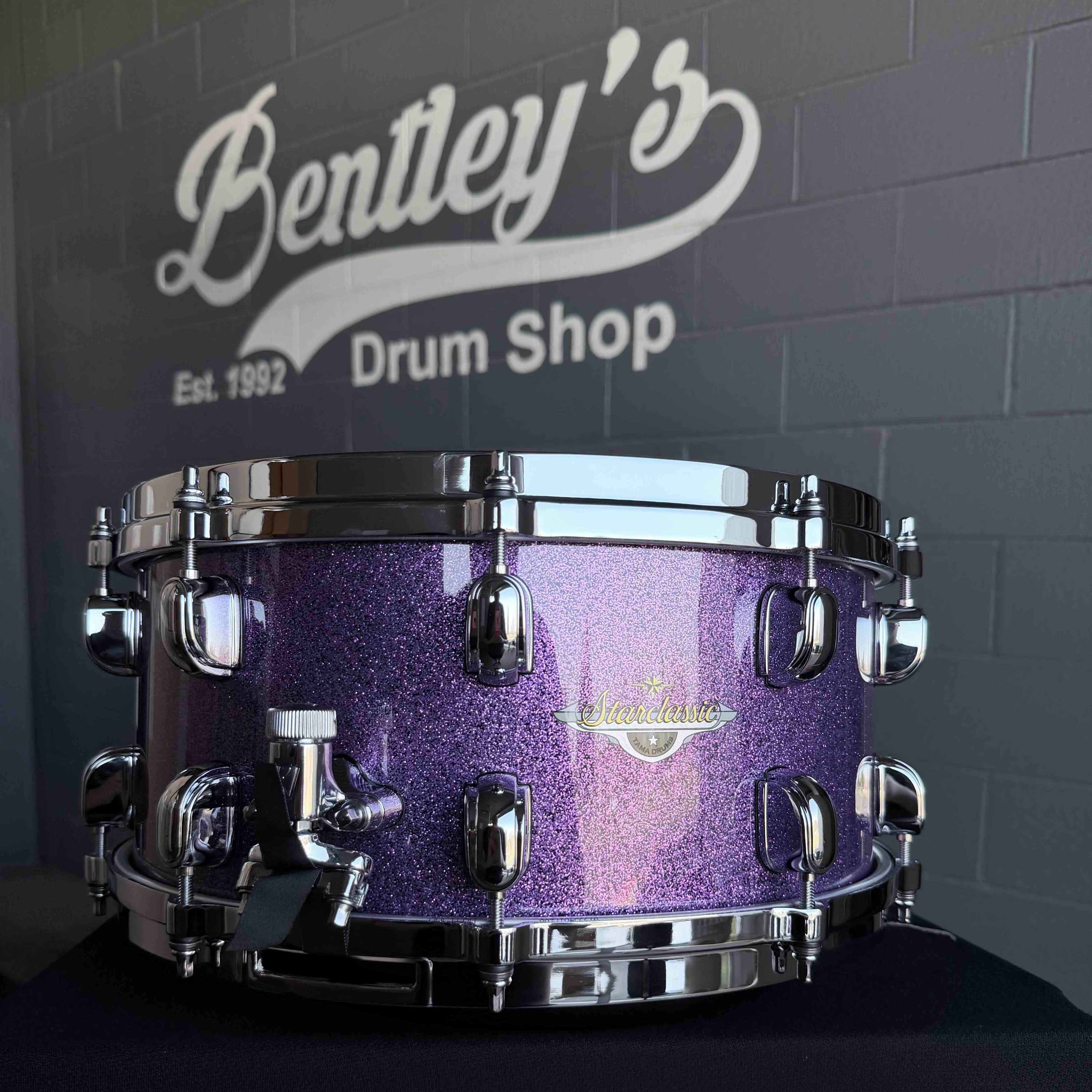 ~WOW!~ TAMA Starclassic Maple 6.5x14 Snare Drum in Deeper Purple Sparkle Lacquer w/ Chrome Hardware