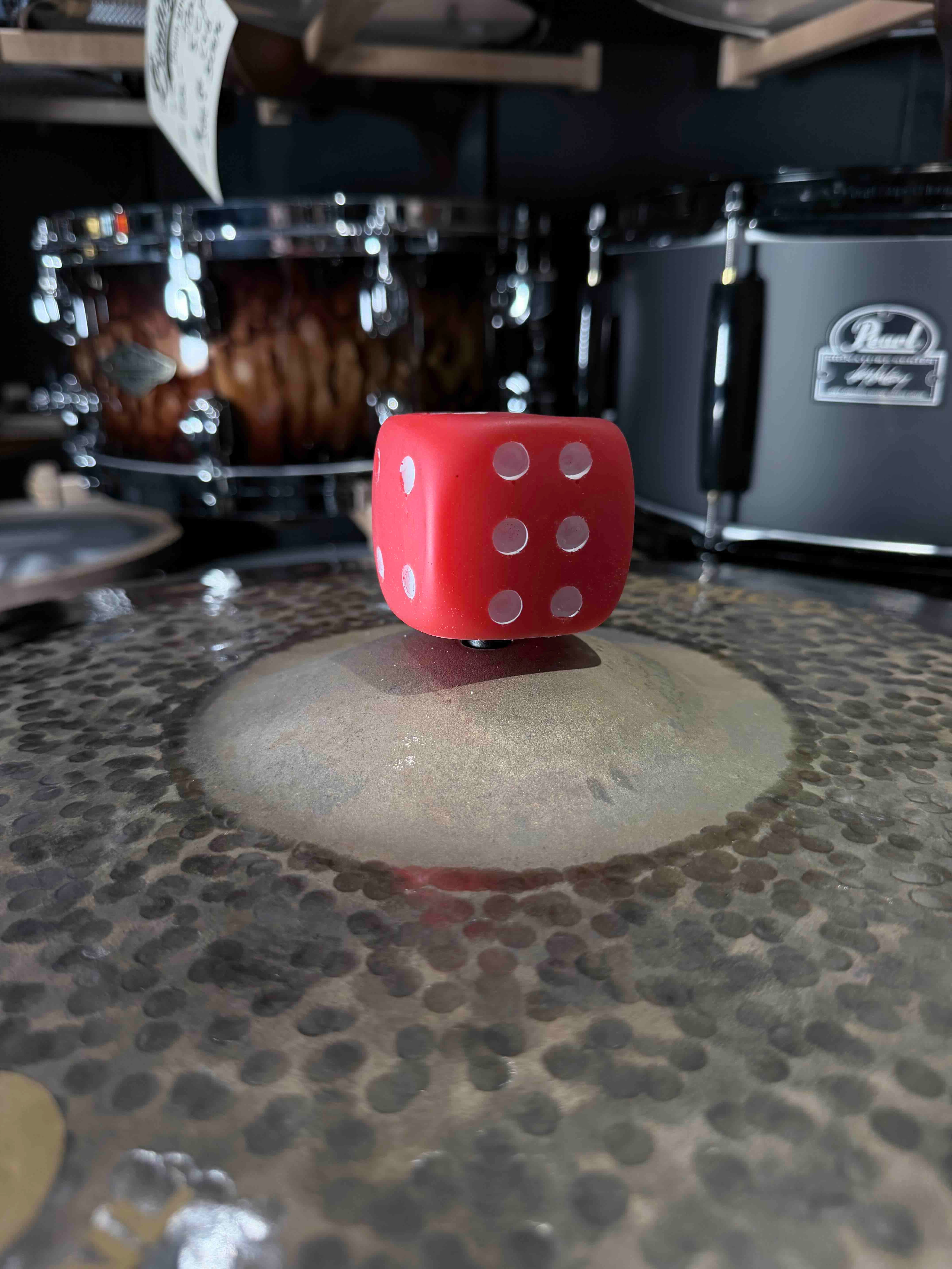 ~NEW~ Bentley's Drum Shop 8mm Large Red Dice Cymbal Toppers