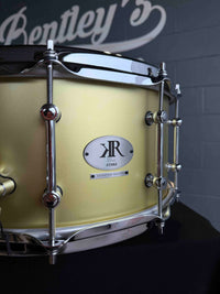 ~LIMITED EDITION~ TAMA Kaz Rodriguez Signature 6.5x14 Bubinga/Maple Hybrid Snare Drum in Matte Metallic Gold Lacquer