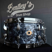 ~NEW!~ Slingerland RadioKing Solid Shell Maple 7x14 Snare Drum in Black Diamond Pearl with Nickel Hardware