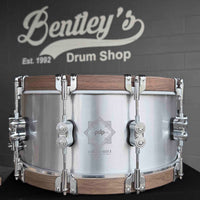 PDP PDSN6514CSAL Concept Select 3mm Aluminum 6.5x14" Snare Drum w/ Walnut Wood Hoops