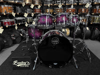 Mapex Saturn VI Maple/Walnut Hybrid 5-Piece 8/10/12/16/22 Drum Kit Set in Royal Purple Burst Gloss Lacquer (Displayed at 2026 NAMM Show!)