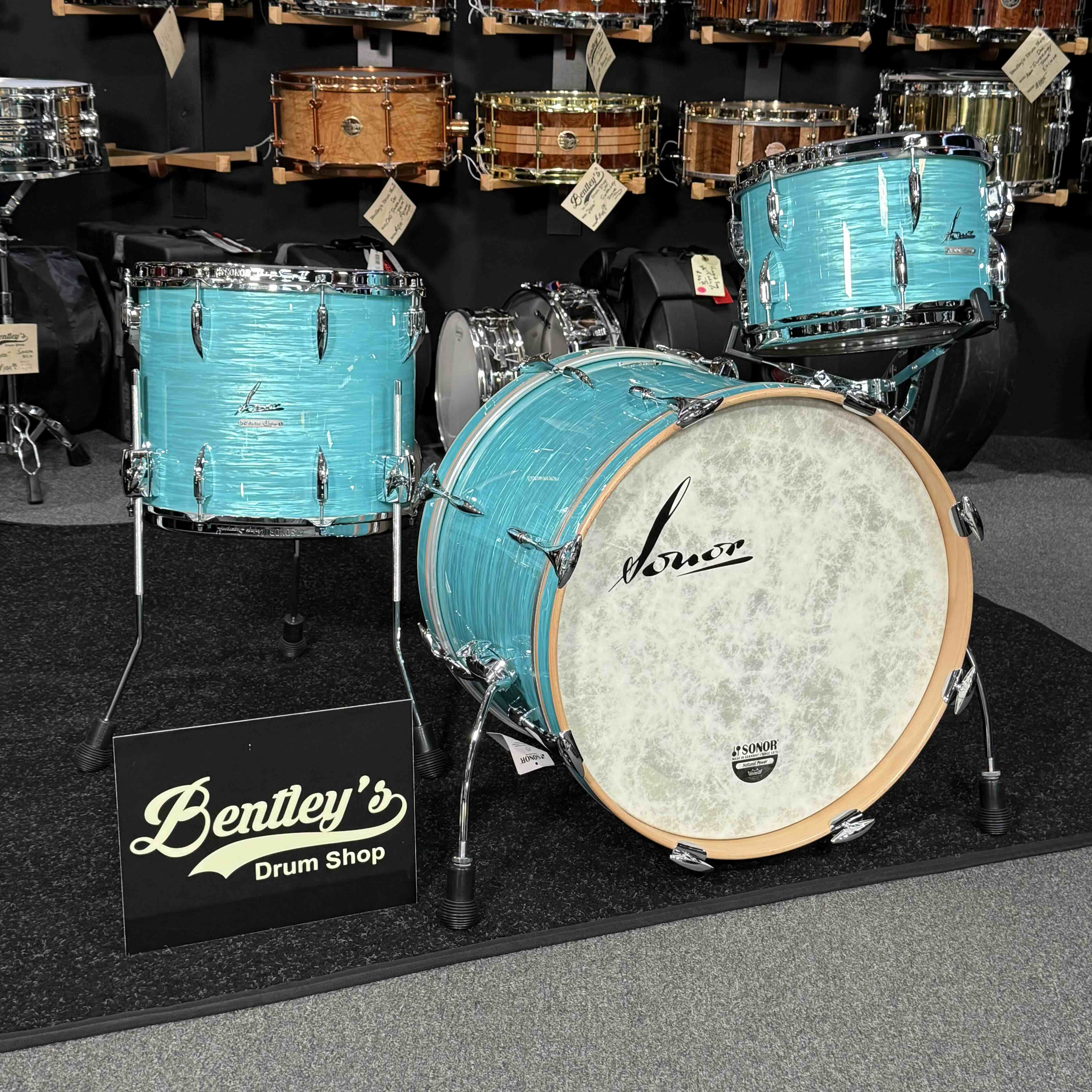 ~WOW!~ SONOR Vintage Series 3-Piece 12/14/20 Drum Kit Set in California Blue