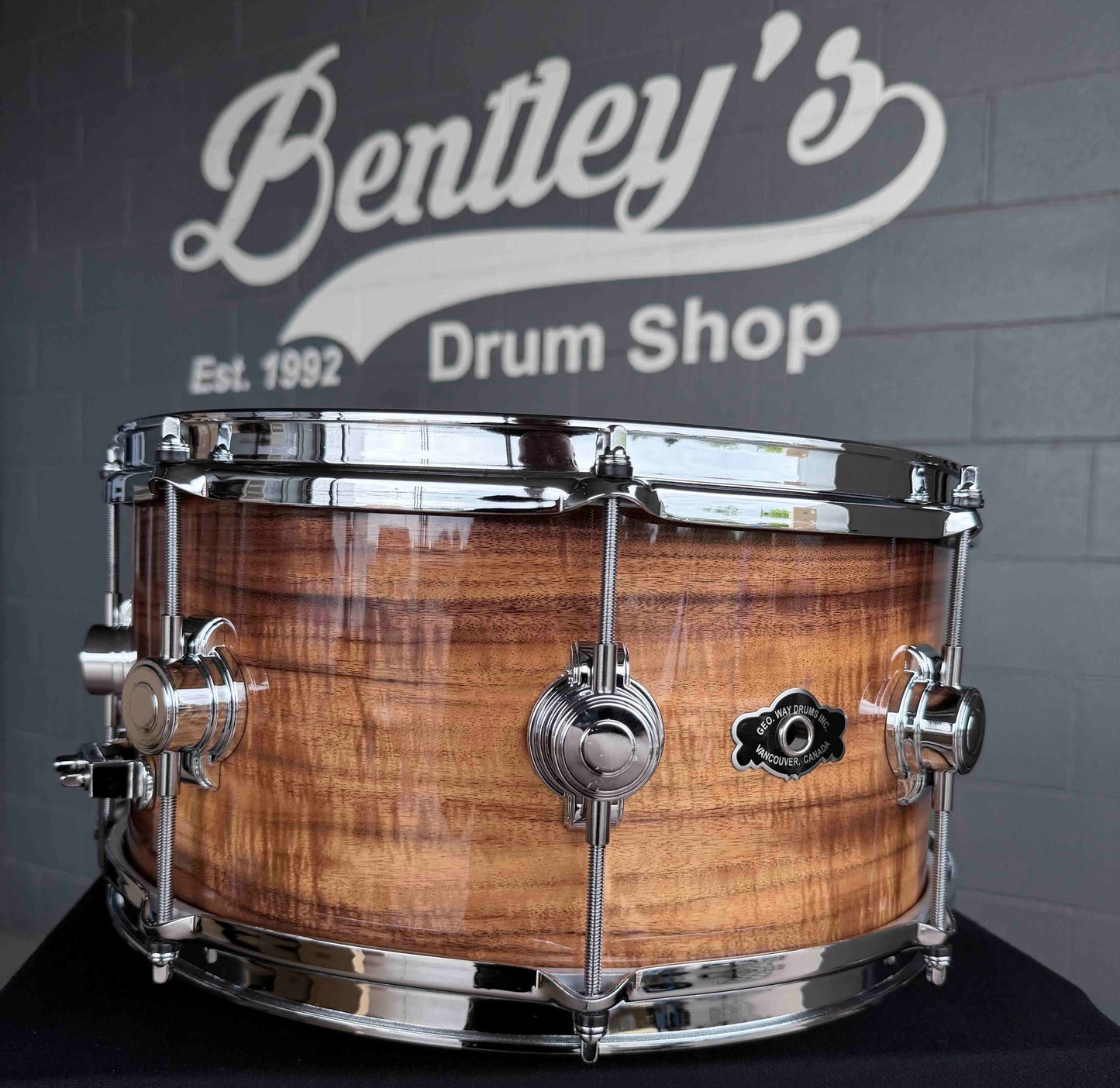 George Way Aristocrat Acacia 7x14 Snare Drum in Natural Gloss Lacquer