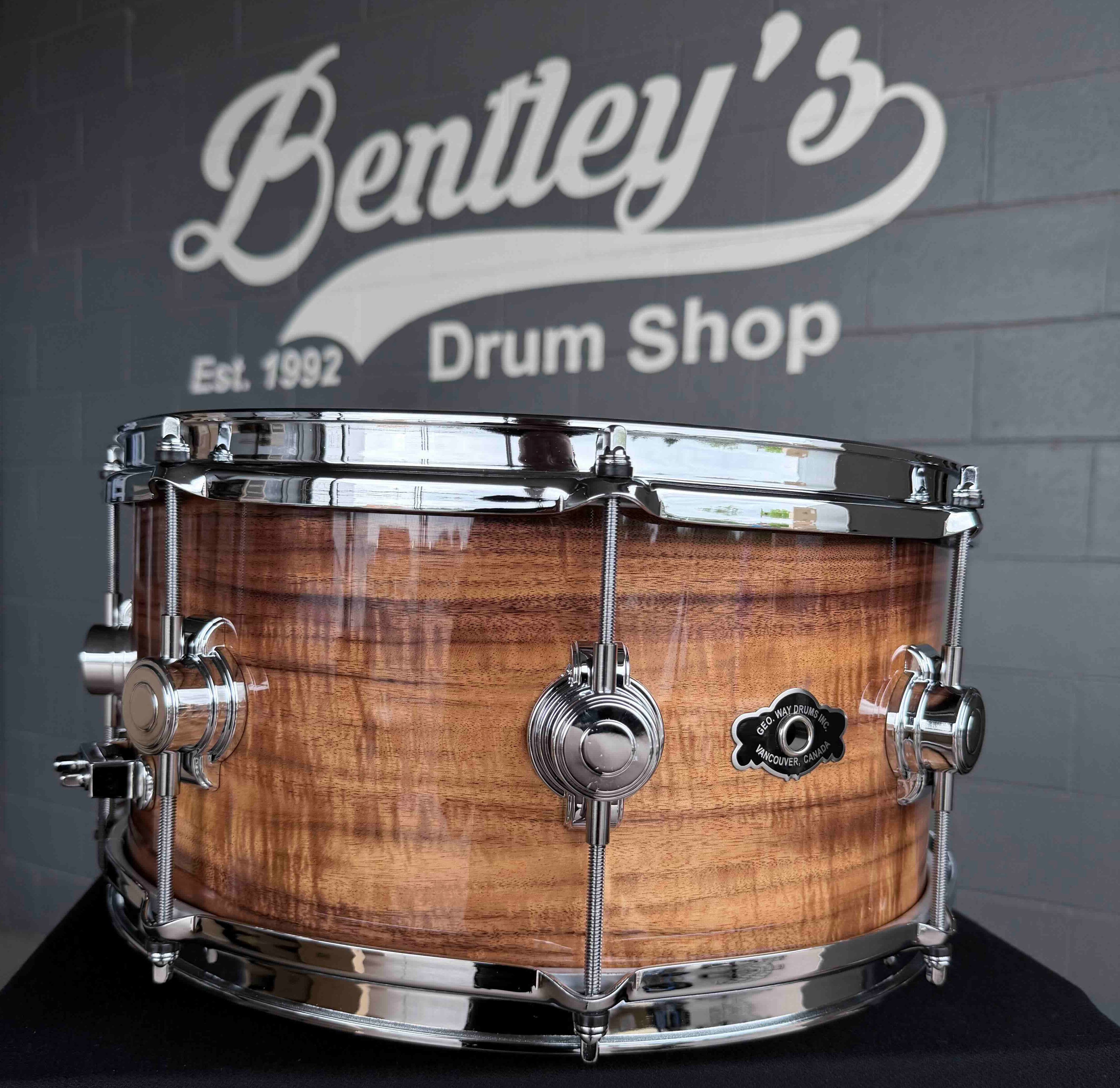 George Way Aristocrat Acacia 7x14 Snare Drum in Natural Gloss Lacquer