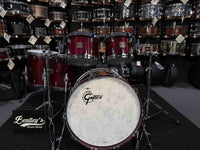 ~BENTLEY'S EXCLUSIVE~ Gretsch USA Custom 5-Piece 10/12/14/16/22 Drum Kit Set in Walnut Gloss Lacquer with Square Badges