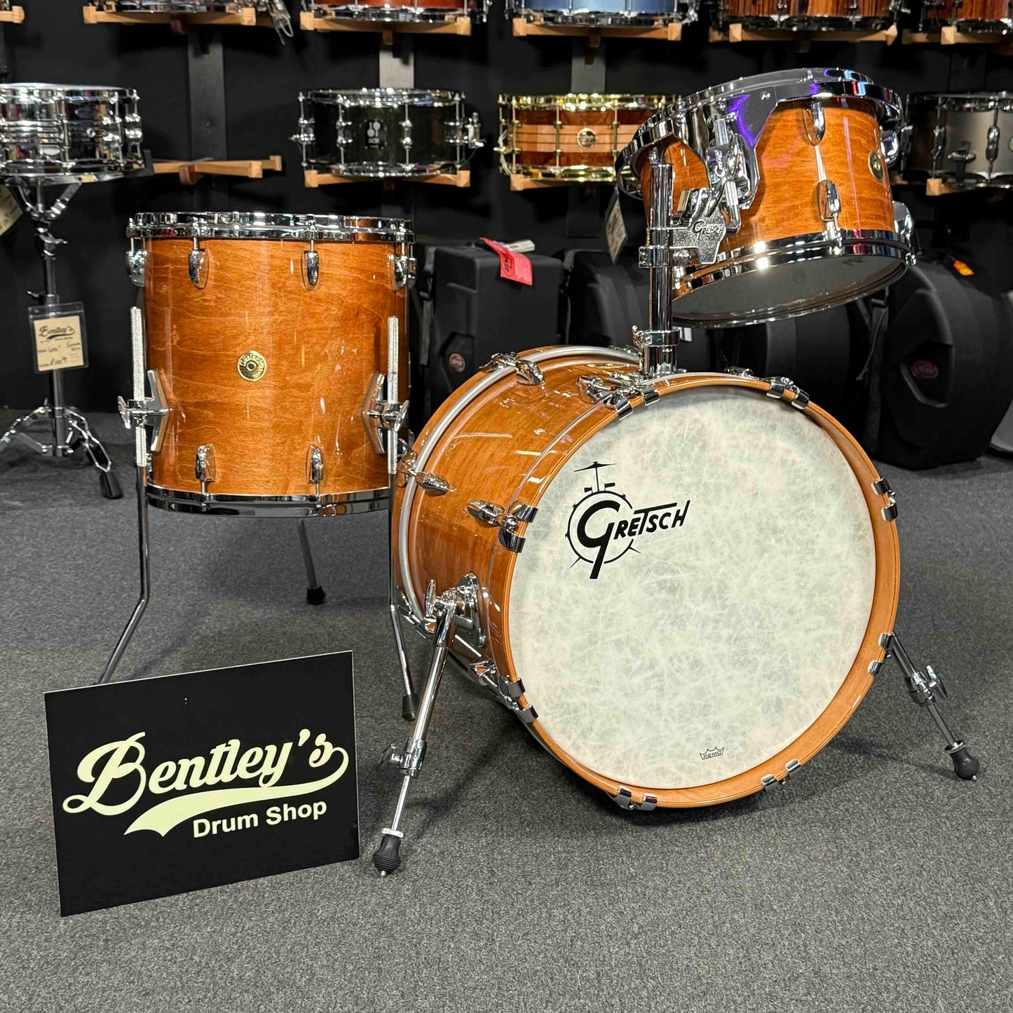 ~WOW!~ Gretsch USA Custom 3-Piece 12/14/18 Bop Drum Kit Set in Classic Maple Gloss Lacquer