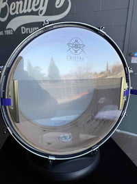 ~NEW!~ 2026 Dunnett 8-Lug StereoPly Maple/Poplar Hybrid 7x14 Snare Drum in Matte Metallic Purple w/ CR Hoops & Dunnett Bag