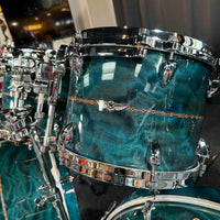 ~WOW!~ TAMA STAR Bubinga 10-Piece Double-Bass Drum Kit Set in Wild Sea Blue Bosse Gloss Lacquer with Dual Inlay
