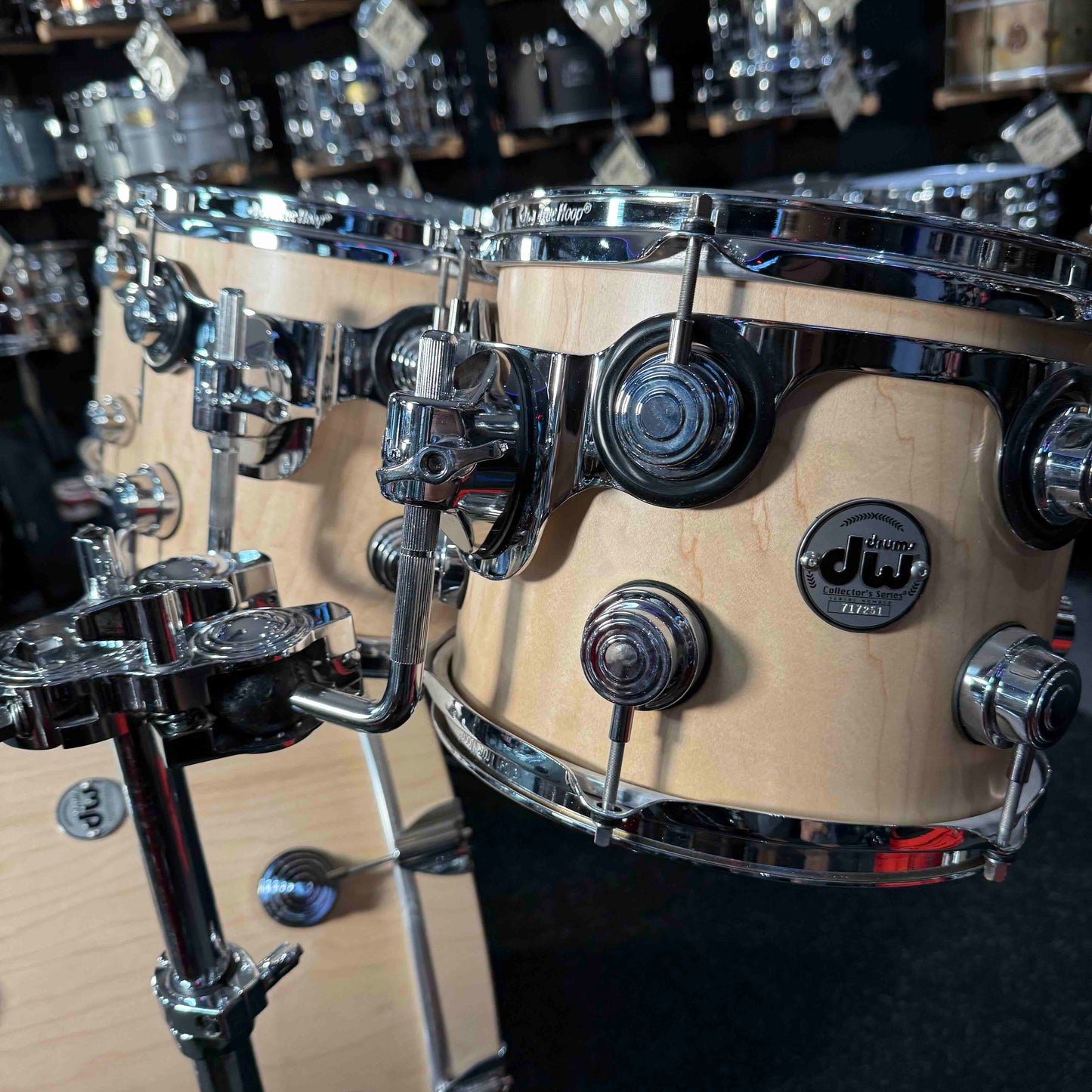~WOW!~ Collector's Series SonicPly Maple/Aluminum Hybrid 7-Piece 10/12/13/14/15/16/22 Drum Kit Set in Natural Satin Oil with Chrome Hardware (Store Demo)