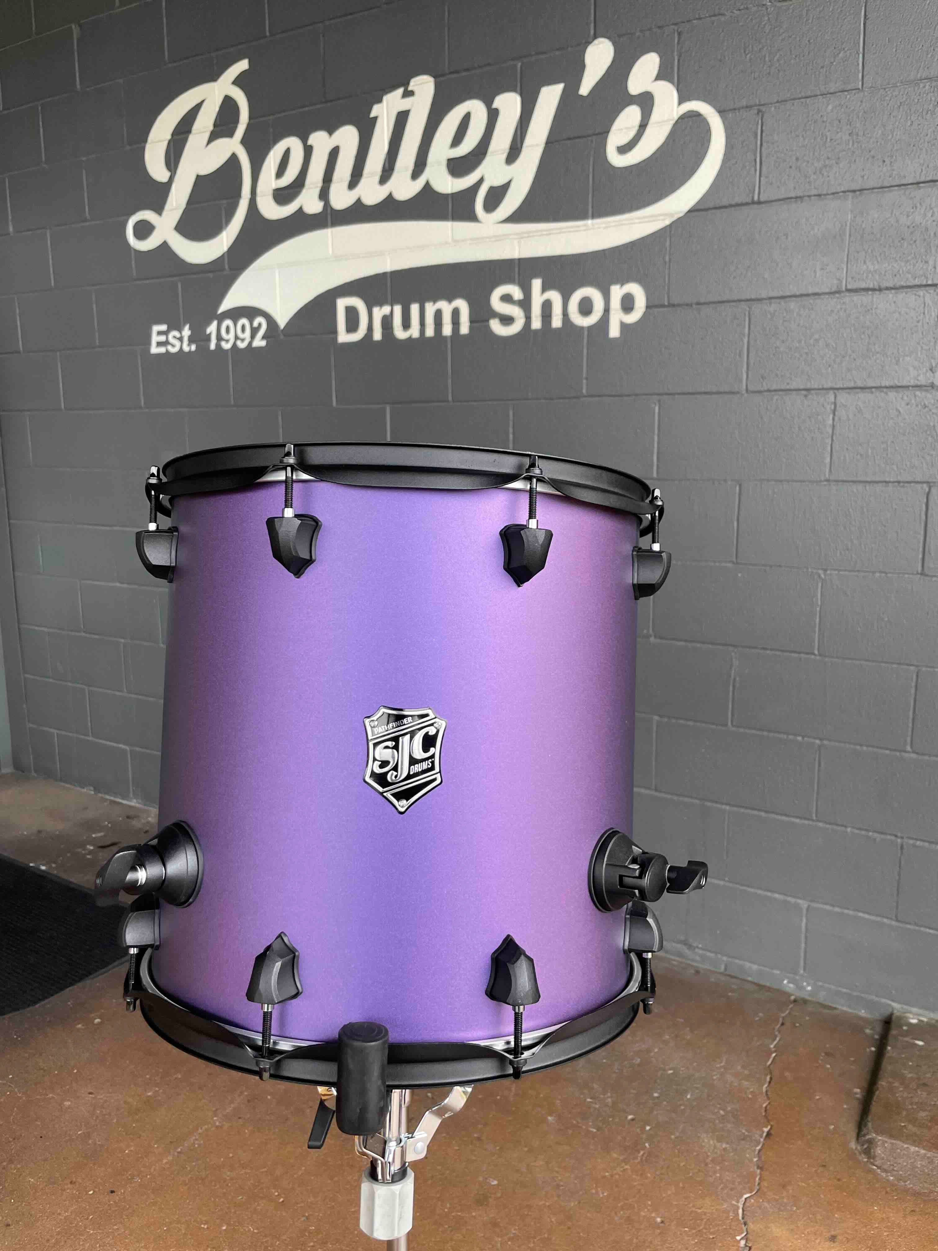 SJC Pathfinder Series 14x14 Floor Tom in Purple Glimmer w/ Matte Black Hardware *IN STOCK*