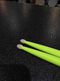 Dope Stickz Neon Glow Yellow 5AX Acorn Tip Drum Sticks Pair