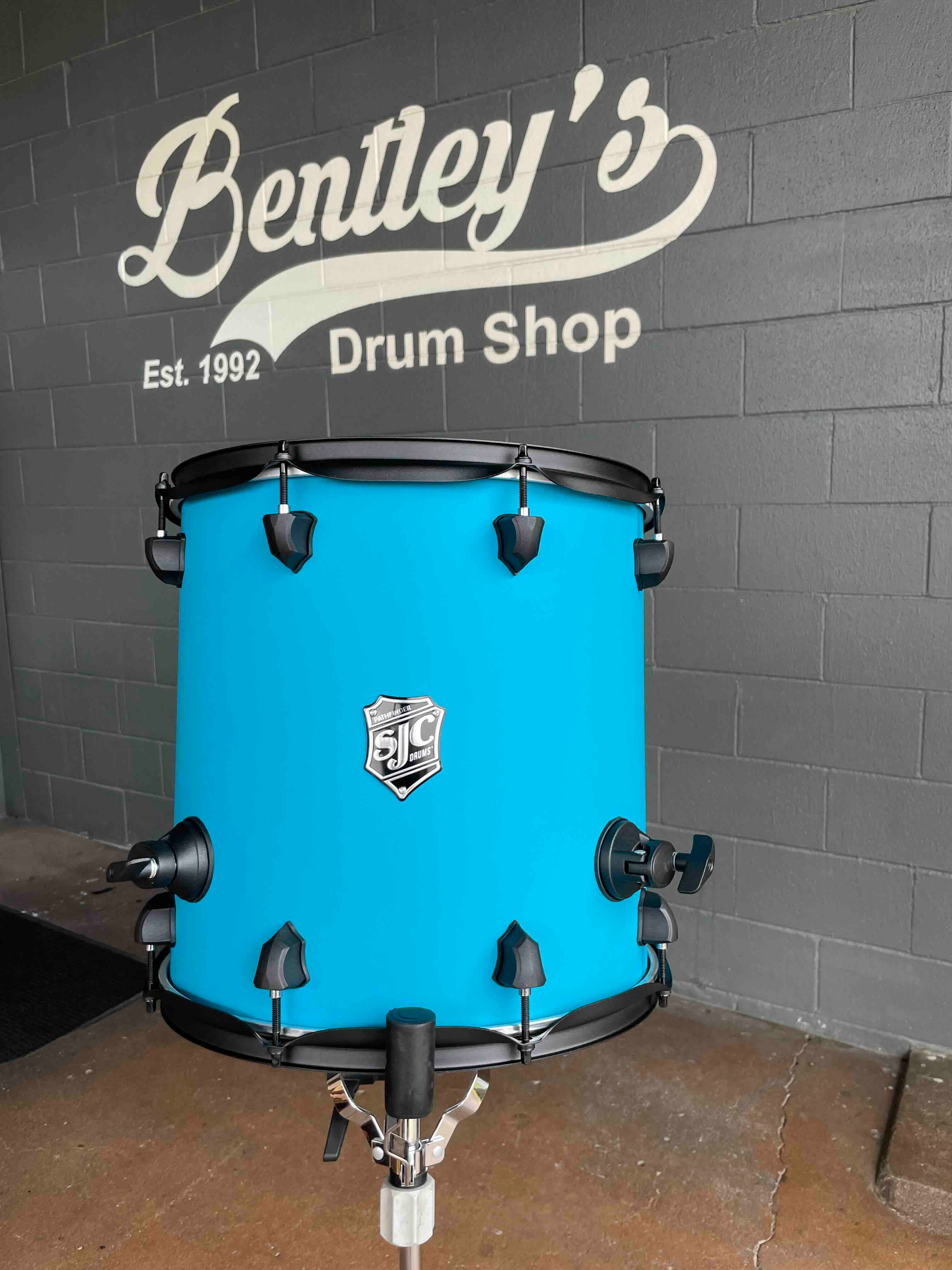 SJC Pathfinder Series 14x14 Floor Tom in Caribbean Blue w/ Matte Black Hardware *IN STOCK*