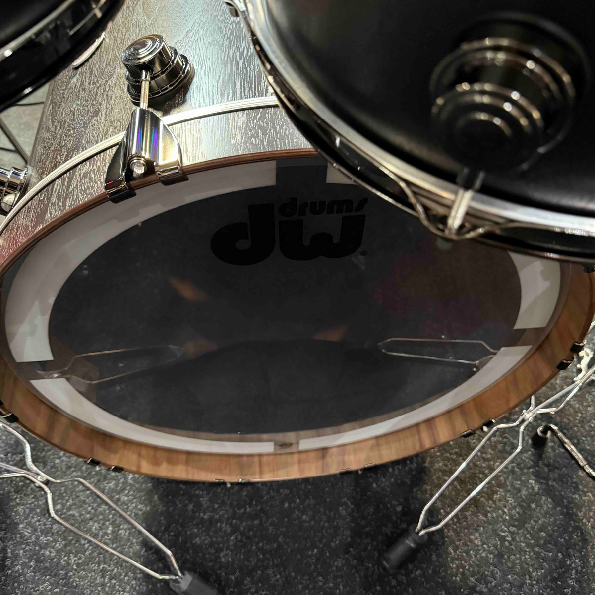 ~WOW!~ DW Collector's Series Pure Walnut 5-Piece 10/12/14/16/22 Drum Kit Set in Ebony Satin Oil with Black Nickel Hardware