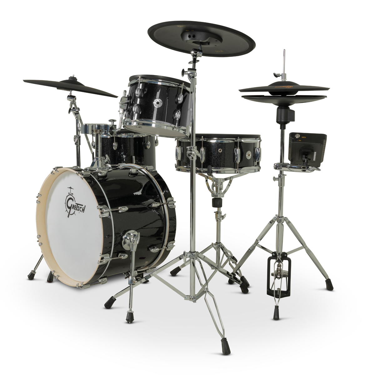~NEW!~ Gretsch CE-J484-BKSP Catalina EVO 4-Piece Electronic Drum Kit Set in Black Sparkle with Cymbals & Hardware (PRE-ORDER)