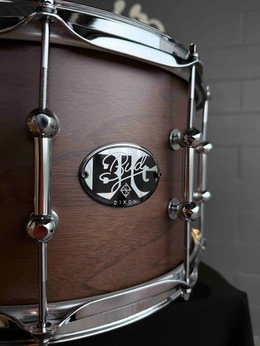 ~NEW~ Dixon Gregg Bissonette 'Big Bud' Signature 8x14 Walnut Snare Drum in Natural Satin