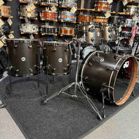 ~WOW!~ DW Collector's Series Pure Walnut 5-Piece 10/12/14/16/22 Drum Kit Set in Ebony Satin Oil with Black Nickel Hardware