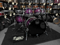 Mapex Saturn VI Maple/Walnut Hybrid 5-Piece 8/10/12/16/22 Drum Kit Set in Royal Purple Burst Gloss Lacquer (Displayed at 2026 NAMM Show!)