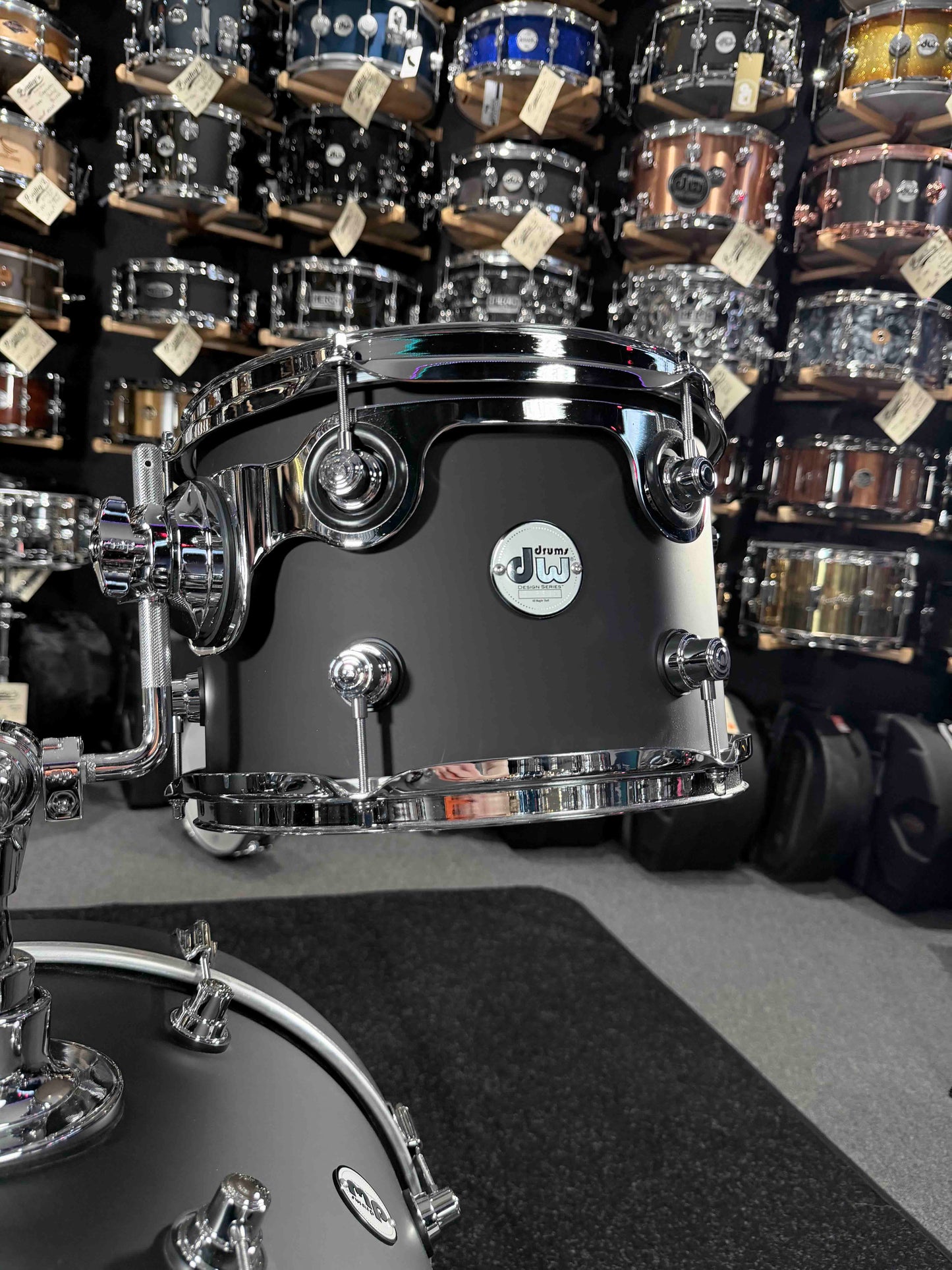 DW Design Series Frequent Flyer 12/14/20 3-Piece Drum Kit Set in Black Satin (Open Box)