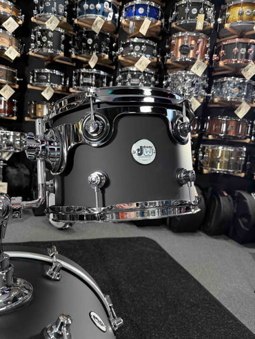 DW Design Series Frequent Flyer 12/14/20 3-Piece Drum Kit Set in Black Satin (Open Box)