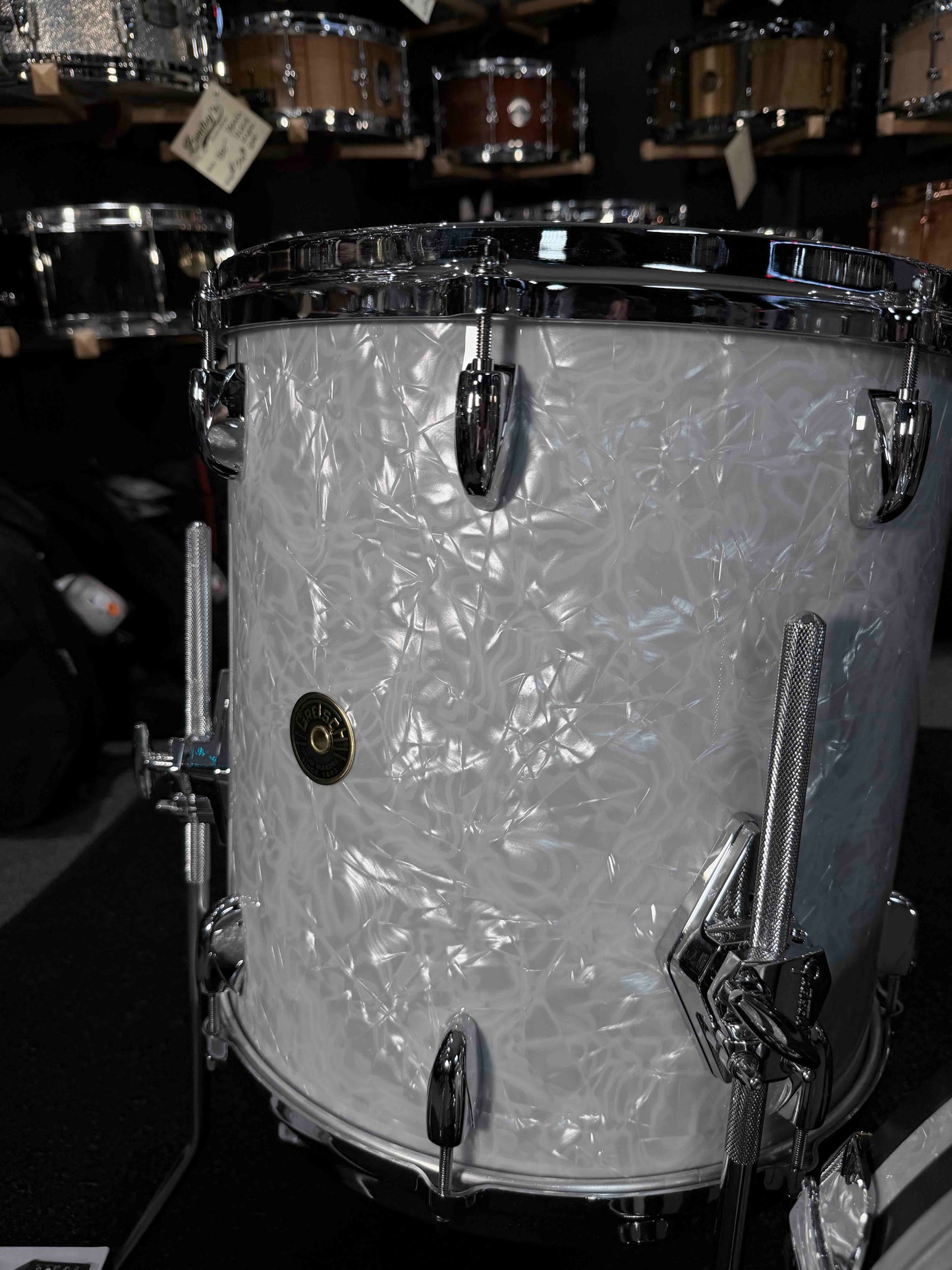 Gretsch USA Custom 3-Piece 12/14/18 Bop Drum Kit Set in 60's Marine Pearl Nitron