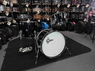 Gretsch USA Custom 3-Piece 12/14/20 Drum Kit Set in Solid Black Nitron