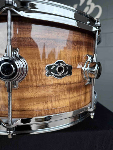George Way Aristocrat Acacia 7x14 Snare Drum in Natural Gloss Lacquer