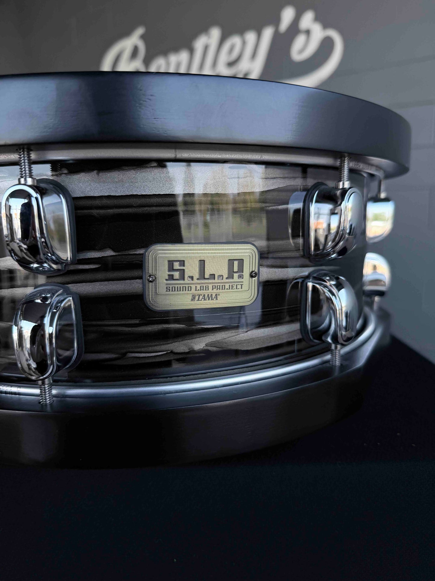 ~LIMITED EDITION~ Tama S.L.P Studio Maple 5.5x14 Snare Drum in Charcoal Oyster w/ Gloss Black Wood Hoops
