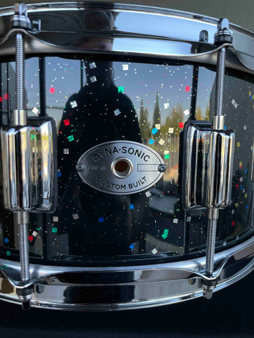 ~NEW~ Rogers 37MG Dyna-Sonic 6.5x14 Custom Built Snare Drum in Mardi Gras Lacquer